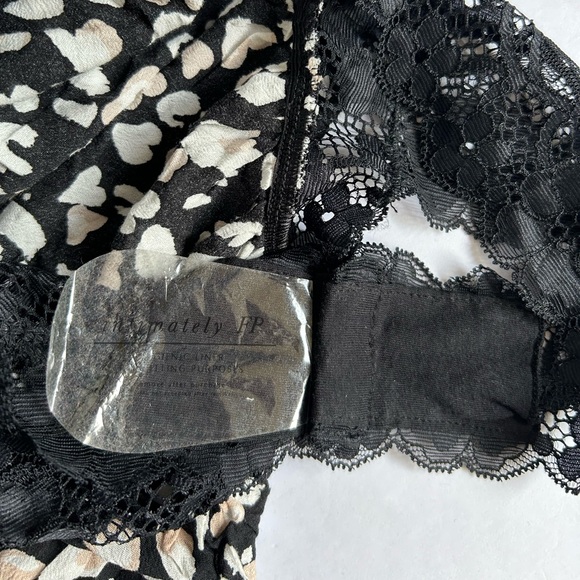 FP Intimately Bare It All Spotted Body suit Black Combo Size S - Picture 12 of 12